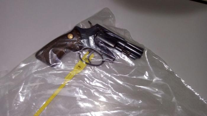 Arma usada pelo criminoso na ação contra a PM. - Foto: Divulgação