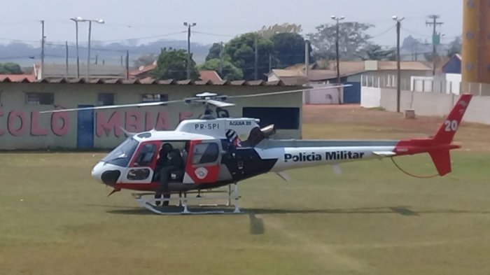 Foi solicitado o apoio do Helicóptero Águia da PMESP - Foto: Portal NC