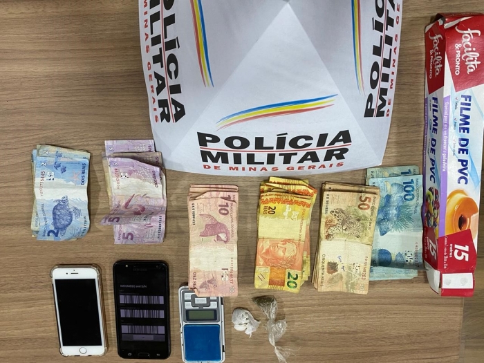 Vendedor de espetinho é detido por tráfico de drogas em Planura - Foto: PMMG