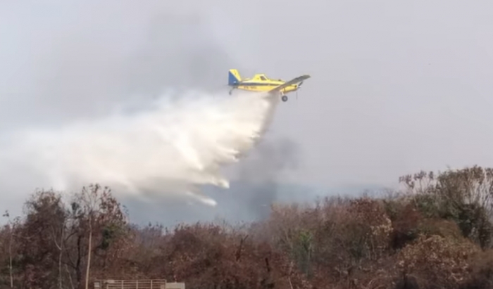 Produtores alugam avião agrícola para combater incêndio em Colômbia - Foto: 